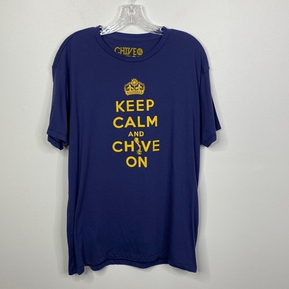The Chivery Men's Chive Keep Calm and Chive On Kansas Tornado Graphic T-Shirt XL